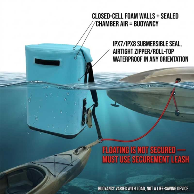 ກະເປົ໋າກະເປົ໋າ Kayak Cooler: ກັນນ້ຳ, ລອຍຕົວໄດ້ ແລະ ພ້ອມແລ້ວ